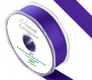 Eleganza Premium Grosgrain Ribbon 25mm x 20m Purple No.36